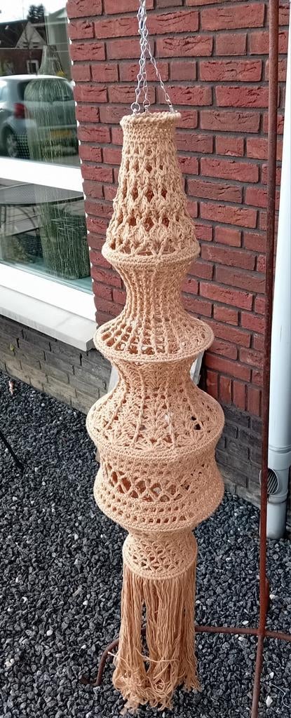 Nieuwe Zandkleurige IBIZA STYLE LAMP  150 cm lang, Ophalen of Verzenden