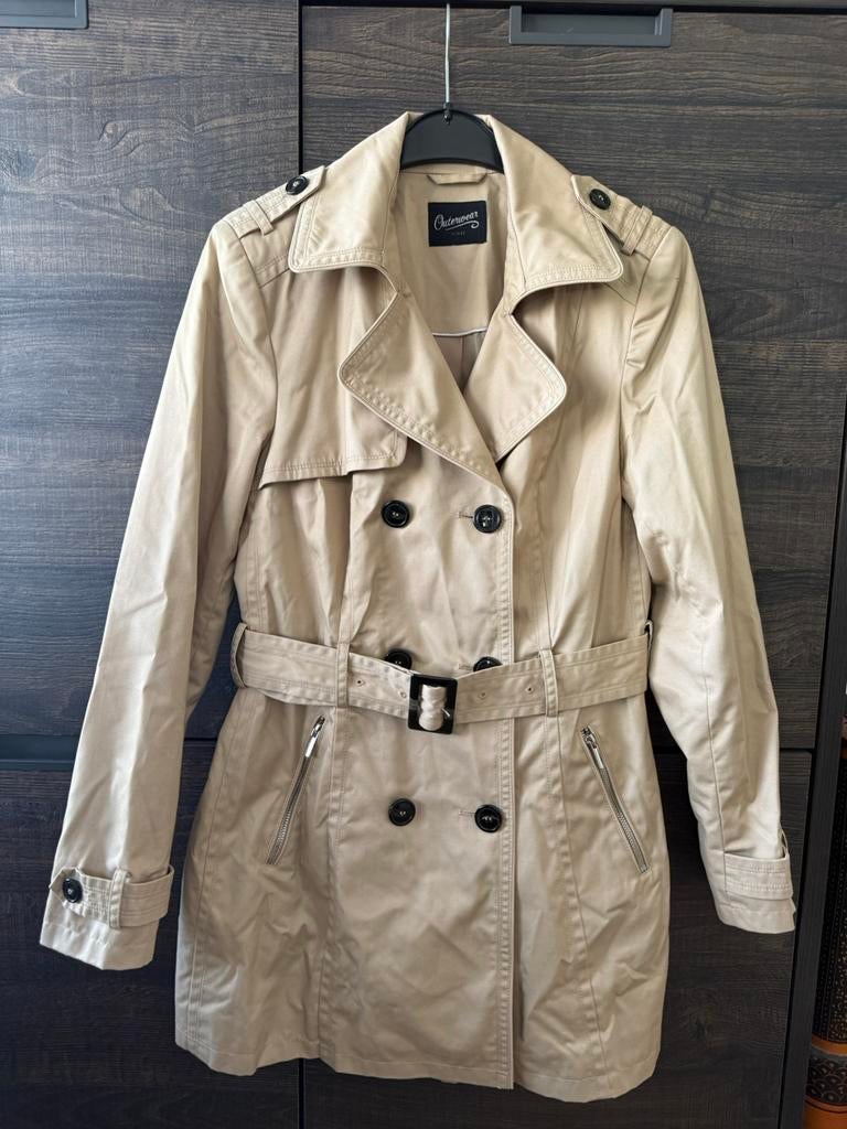 Outerwear Raincoat beige Trench Coat knoopsluiting ceintuur, Kleding | Dames, Jassen | Zomer, Ophalen, Zo goed als nieuw, Maat 38/40 (M)