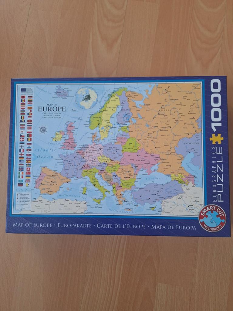 Eurographics Legpuzzel Kaart van Europa 1000 stukjes, Hobby en Vrije tijd, Ophalen of Verzenden, 500 t/m 1500 stukjes, Zo goed als nieuw