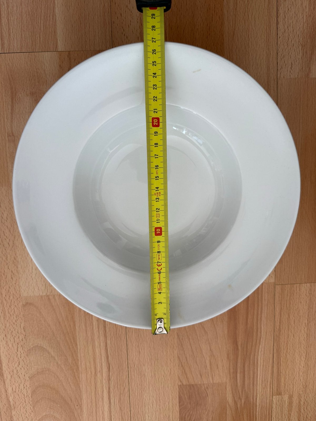 Diep wit bord - 28 cm diameter, Huis en Inrichting, Keuken | Servies, Ophalen, Gebruikt, Keramiek, Bord(en)