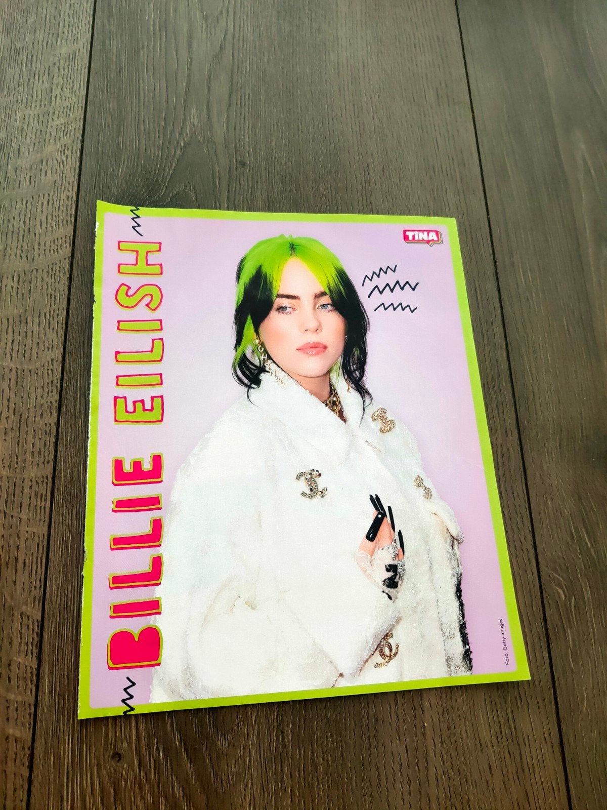 Tina - Billie Eilish Poster, Verzamelen, Ophalen of Verzenden, Nieuw, A1 t/m A3