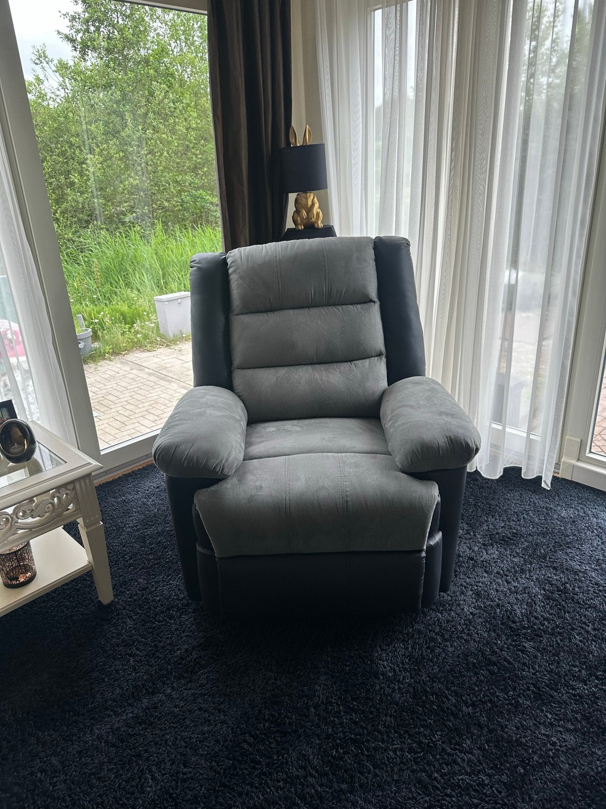 Nieuwe Relaxstoel - habbitat  @ jardin, Ophalen, Leer, Zo goed als nieuw, 75 tot 100 cm