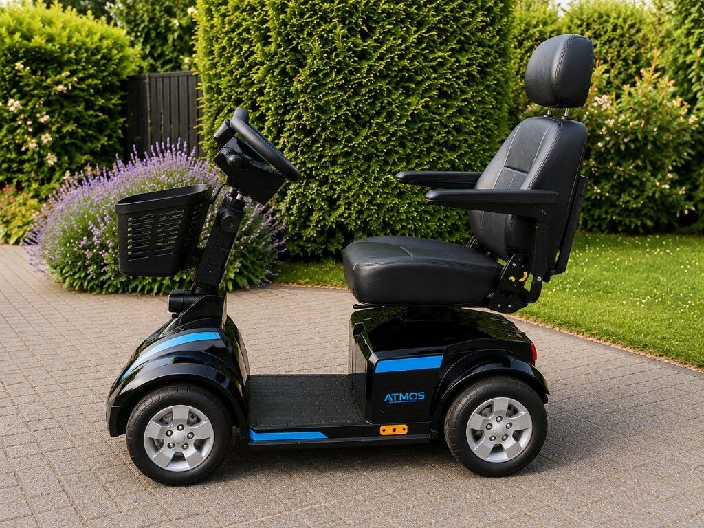 Pride Atmos scootmobiel (garantie) - full size model, Ophalen, Zo goed als nieuw, Elektrische rolstoel