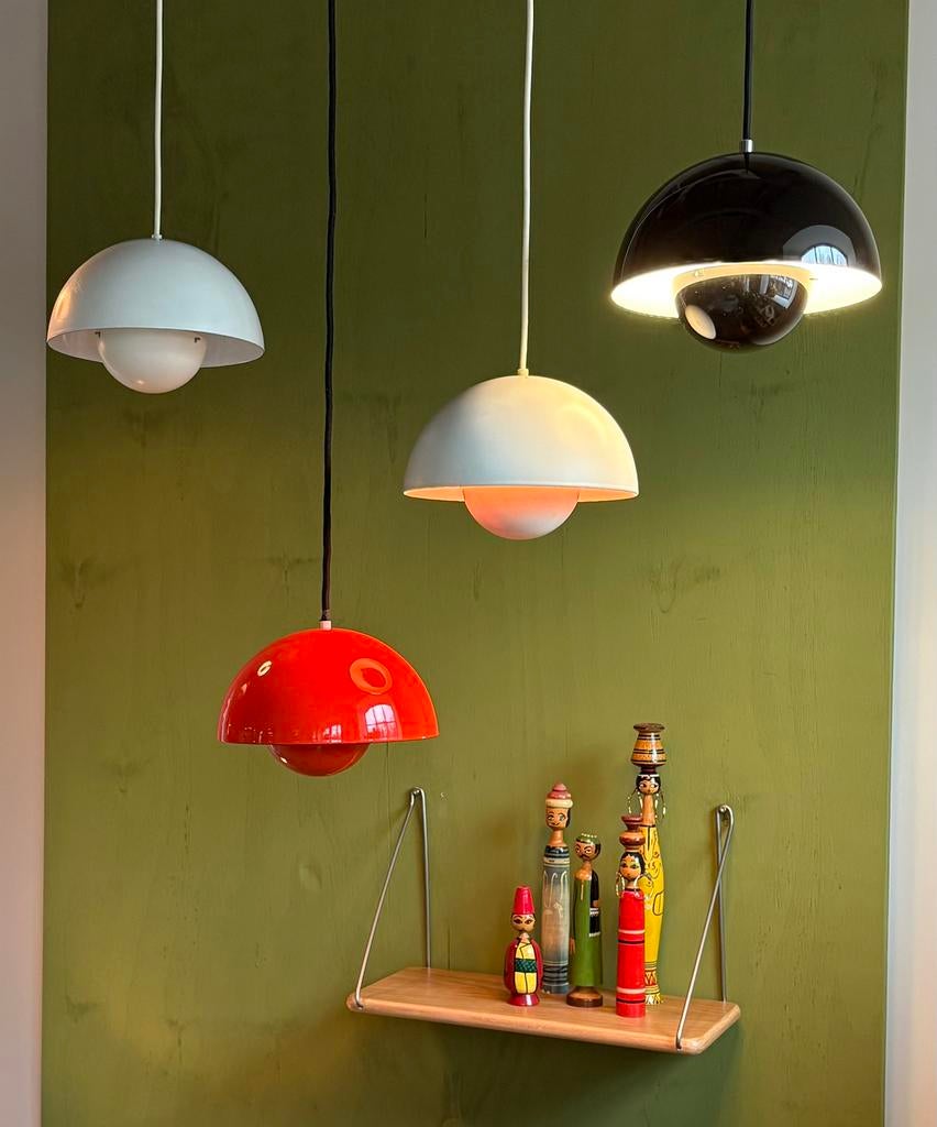 Louis Poulsen VP1 Flowerpot emaille Verner Panton, Zo goed als nieuw, X, Metaal, Minder dan 50 cm