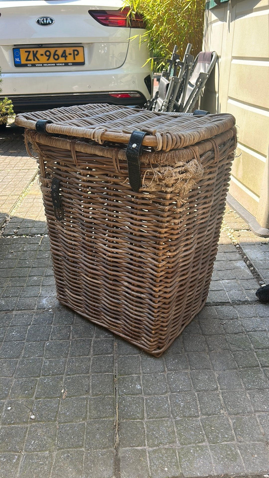 Rieten mand, Ophalen of Verzenden, Gebruikt, Rechthoekig, Riet