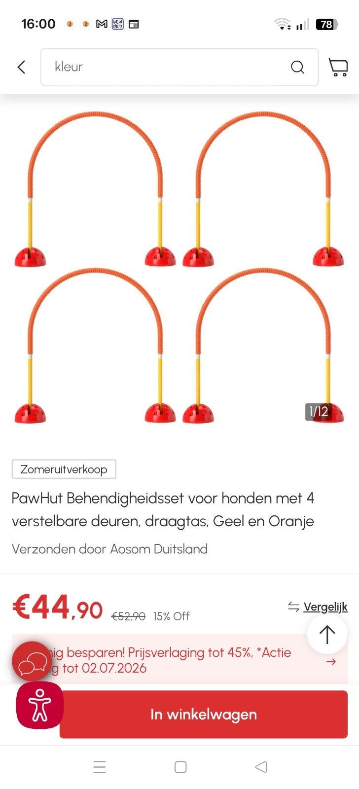 Aangeboden Nieuw Behendigheids set voor Honden, Dieren en Toebehoren, Ophalen, Nieuw
