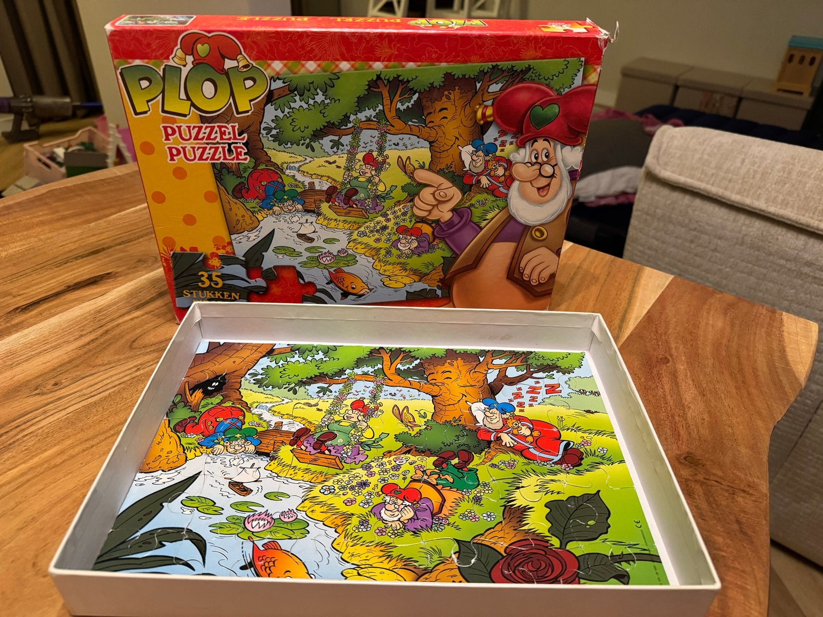Kabouter Plop Puzzel 35 Stukjes - 4+ Jaar, Ophalen, 10 tot 50 stukjes, Gebruikt, 4 tot 6 jaar