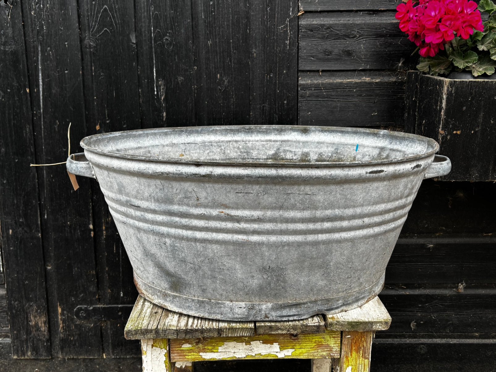 Oude zinken tobbe, Ophalen of Verzenden