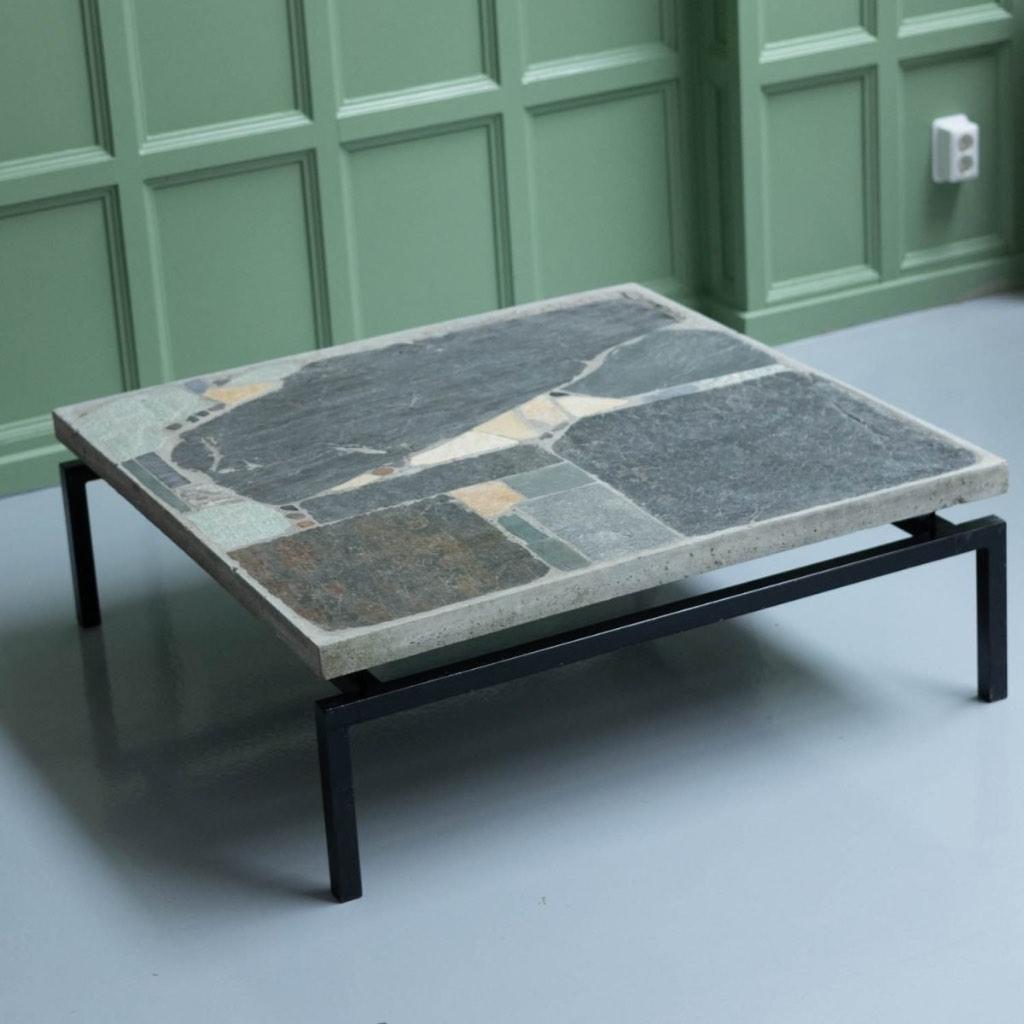Vintage Kingma salontafel, 100 tot 150 cm, Minder dan 50 cm, Rechthoekig, 50 tot 100 cm