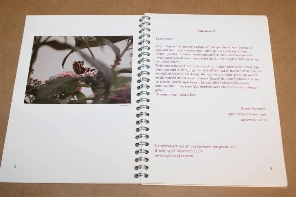 Vlindergeschenk — Gedichten, Fotos & Tekeningen 2007, Ophalen of Verzenden, Zo goed als nieuw
