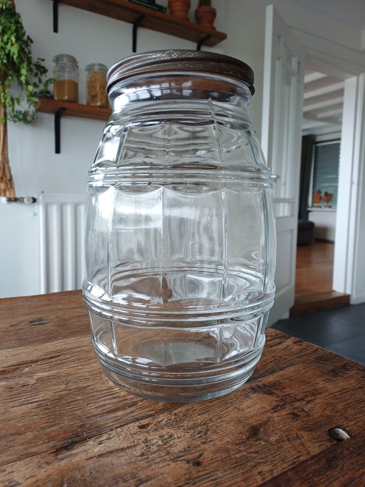 Oude Glazen Voorraadpot / Snoeppot voor € 10, Antiek en Kunst, Ophalen