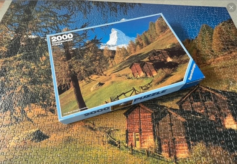 Ravensburger puzzel 2000 stukjes - Matterhorn, Ophalen of Verzenden, Meer dan 1500 stukjes, Gebruikt, Legpuzzel