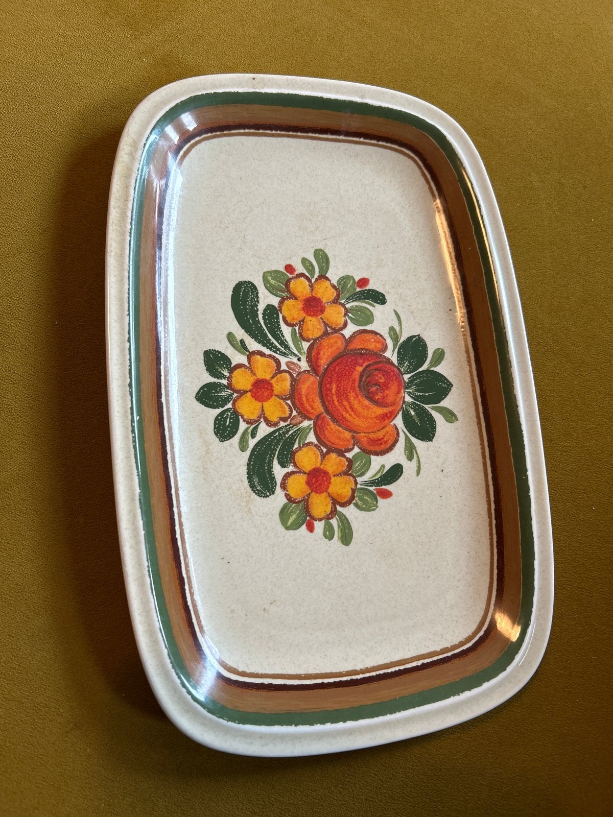 Vintage Winterling Röslau Bavaria Serveerschaal Roos, Ophalen of Verzenden