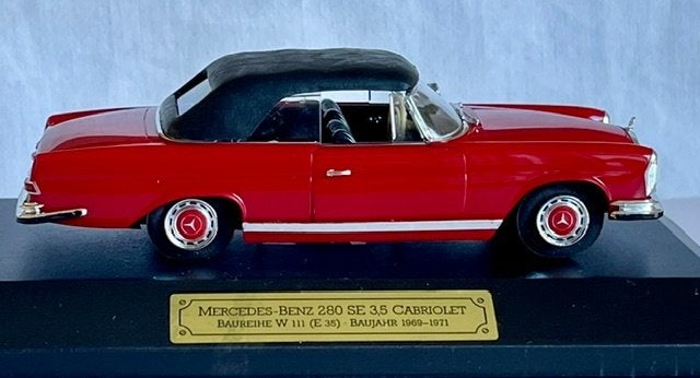 Faller Memory Cars 1:43 Mercedes-Benz 280SE 3.5 cabriolet, Ophalen of Verzenden, Zo goed als nieuw, Auto, Overige merken