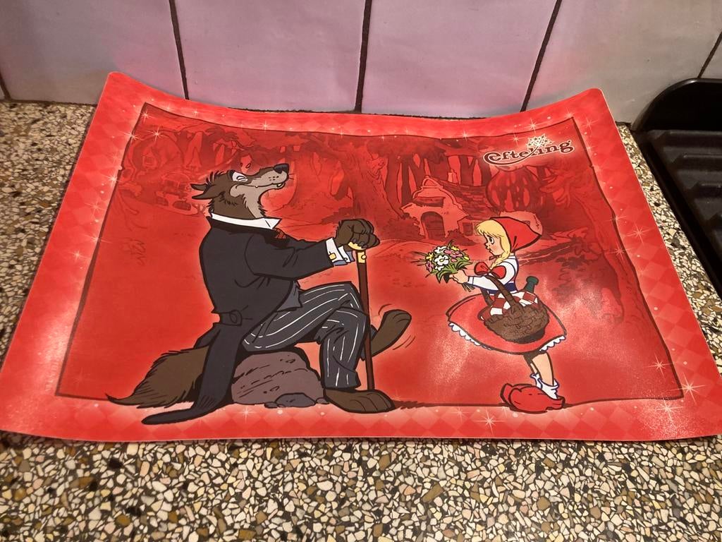 Placemat roodkapje, Verzamelen, Ophalen of Verzenden, Zo goed als nieuw, Beeldje of Poppetje