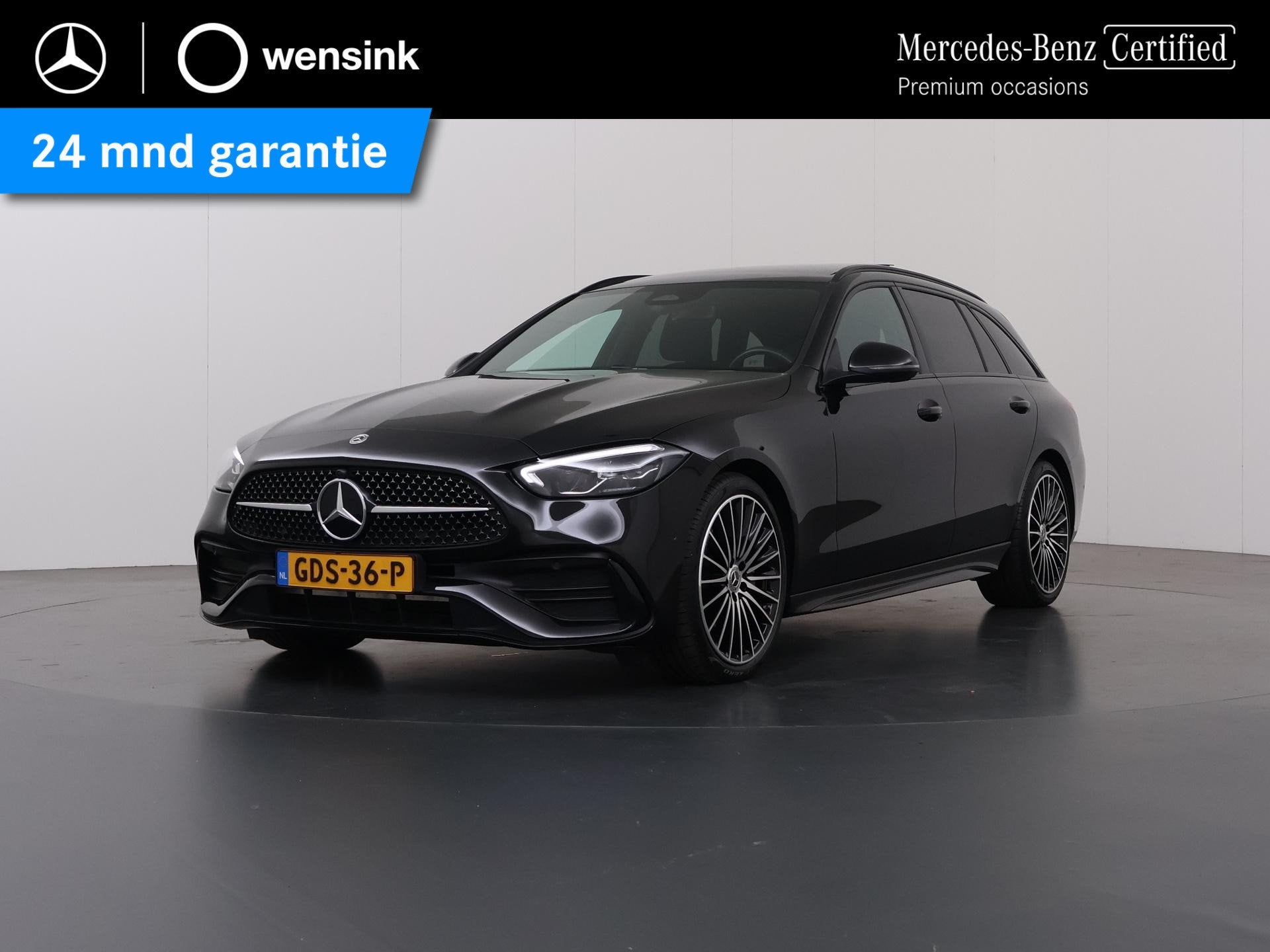 Mercedes-Benz C-klasse Estate 180 AMG Line | Massage | Panor, 4 cilinders, Zwart, Origineel Nederlands, C-Klasse
