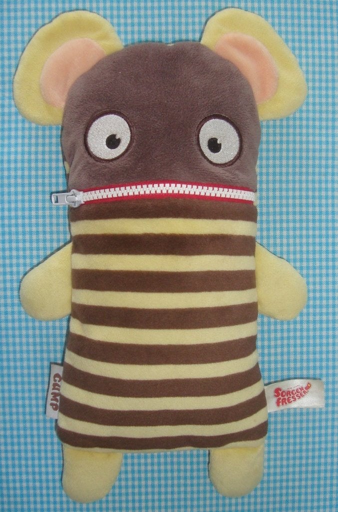 SORGENFRESSER Gump geel/ bruin 32 cm Zorgenvriendje, Kinderen en Baby's, Speelgoed | Knuffels en Pluche, Ophalen of Verzenden