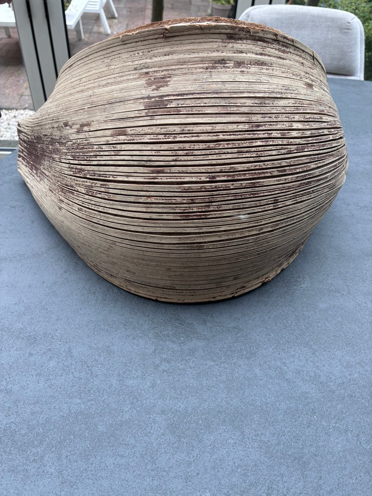 Decoratie schaal, Tuin en Terras, Ophalen, Minder dan 30 cm, Rond, Zo goed als nieuw