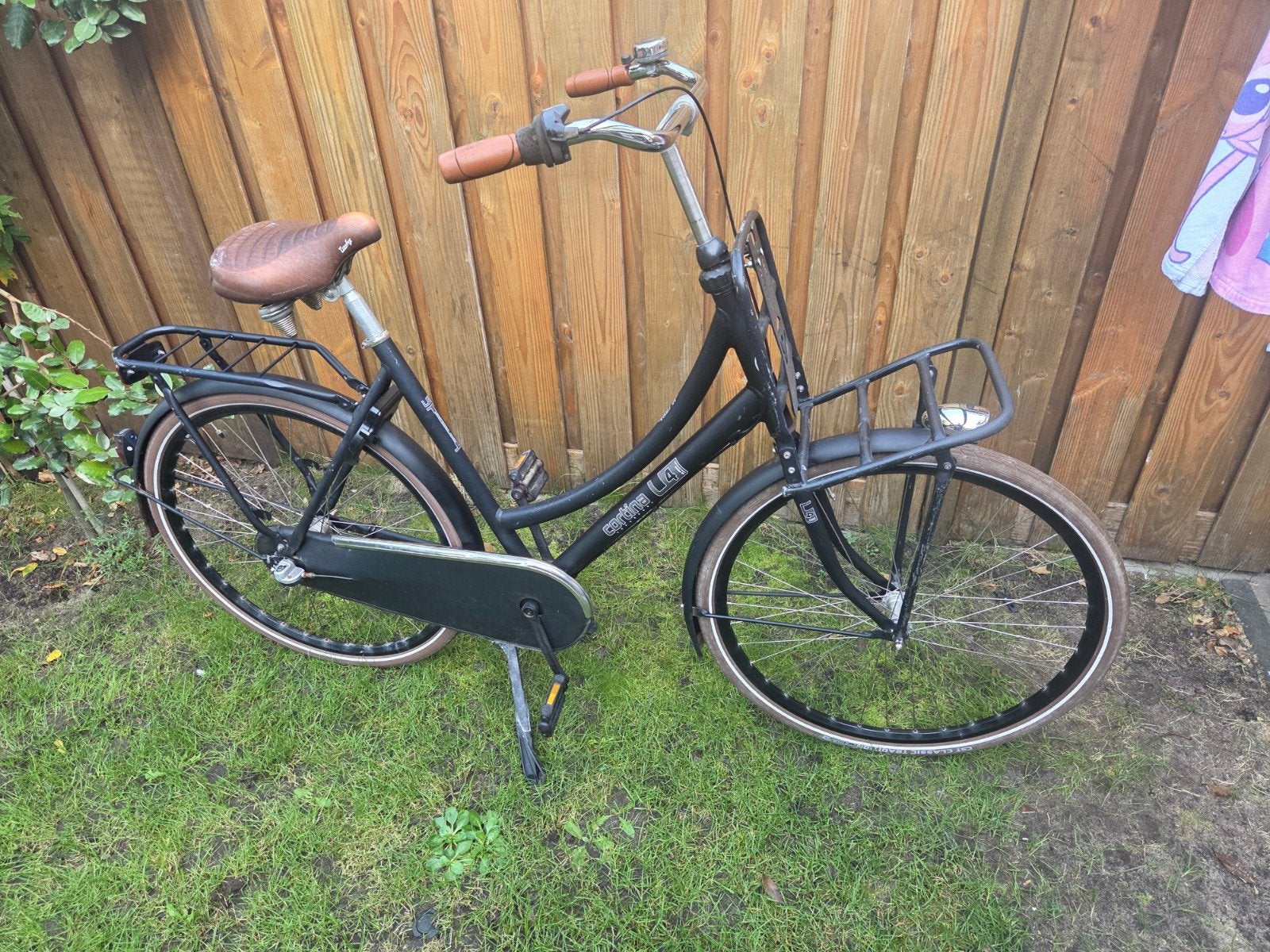 Cortina U4 Transportfiets Dames - Zwart - 57 cm, Ophalen, Terugtraprem, Gebruikt, Versnellingen