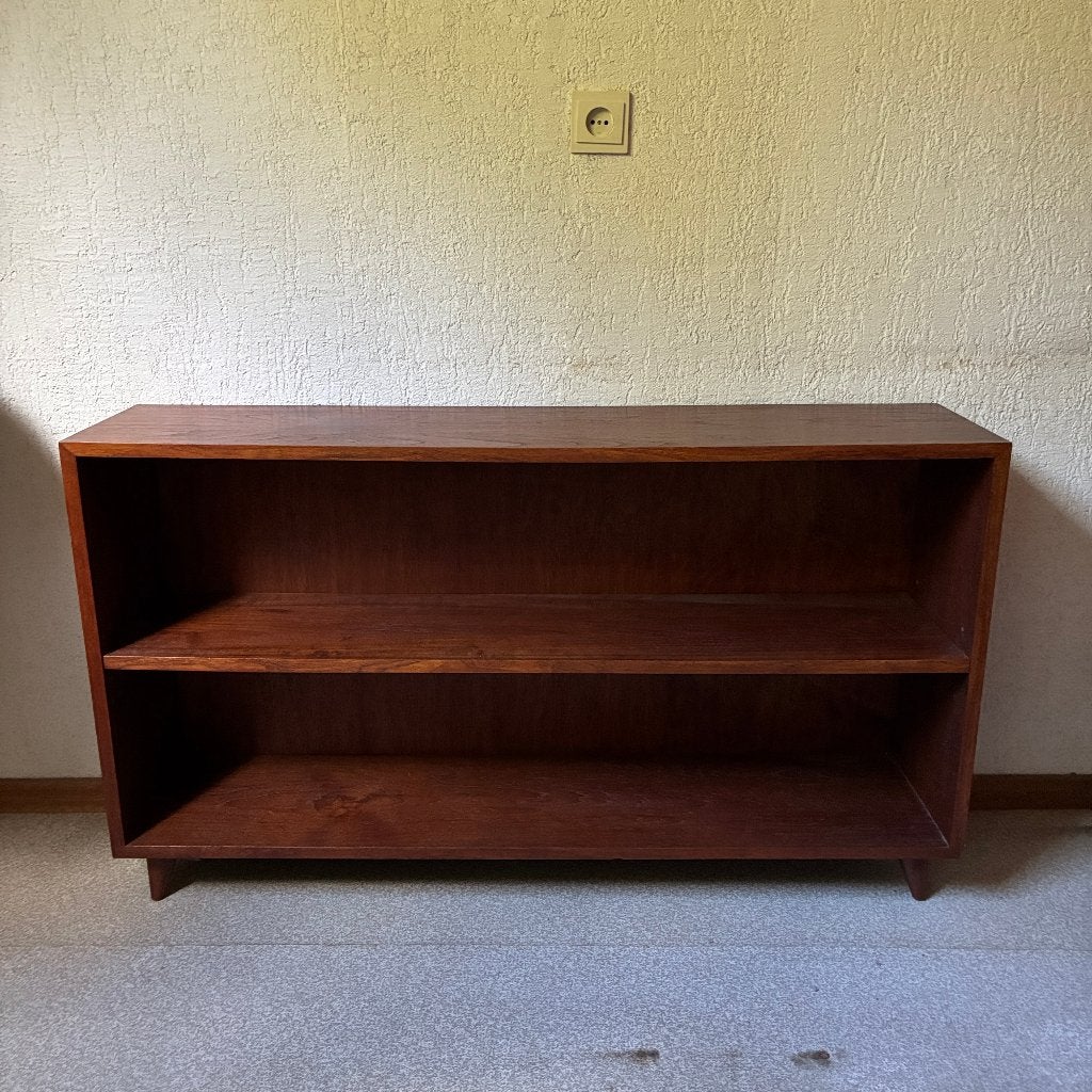 2x Vintage mid-century lage boekenkast, Ophalen, Met plank(en), Gebruikt, 100 tot 150 cm