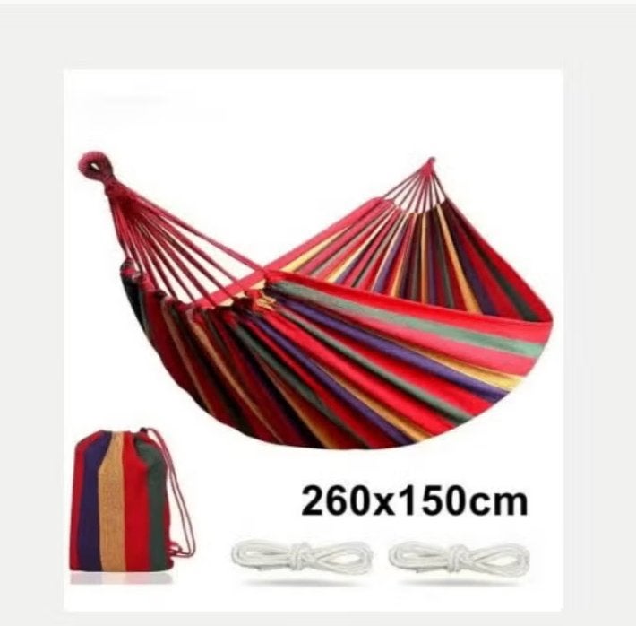 Brede canvas hangmat (260 x 150 cm),