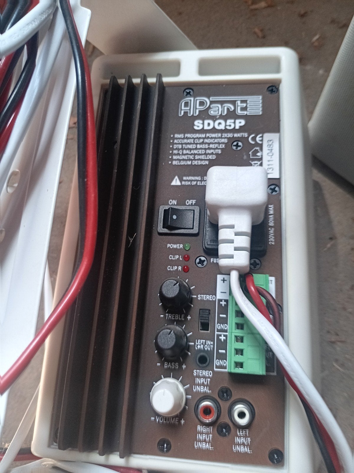 APart SDQ5P Actieve Luidsprekers - 2x30W, Overige merken, Gebruikt, Ophalen of Verzenden, 60 tot 120 watt