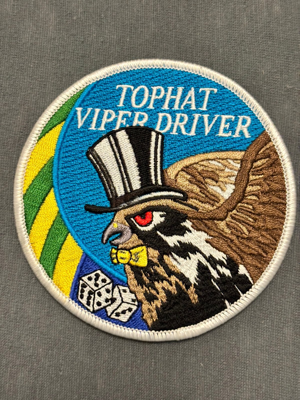 Swirl USAF tophat viper driver F-16, Verzenden, Luchtmacht, Amerika, Embleem of Badge