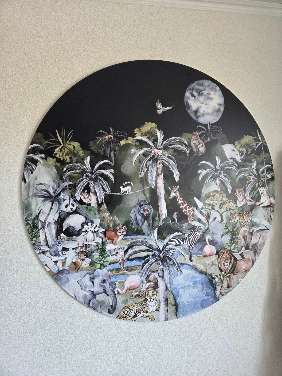 Muurcirkel kinderkamer diameter 90 cm, Kinderen en Baby's, Ophalen, Zo goed als nieuw