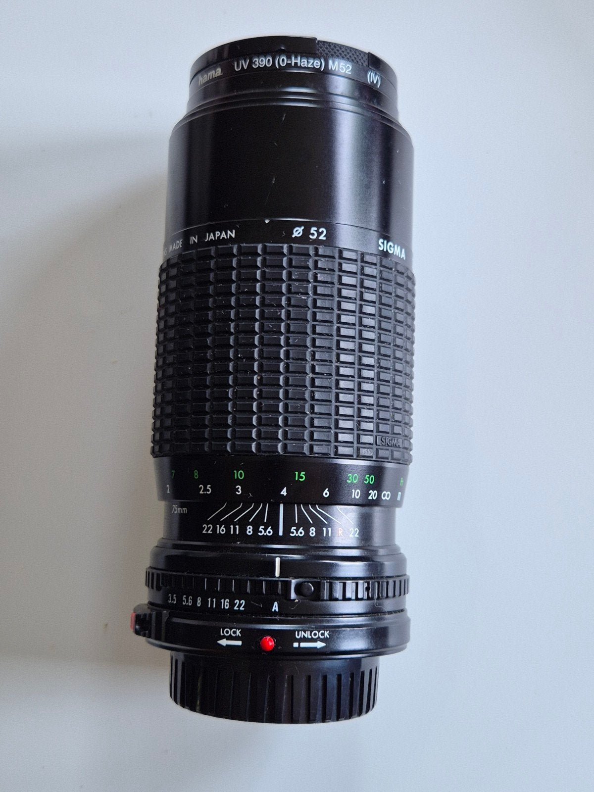 Sigma 75-200mm f/3.5-4.5 Macro Zoom – Canon FD mount, Sigma, Ophalen of Verzenden, Standaardlens, Beschermhoes/tas
