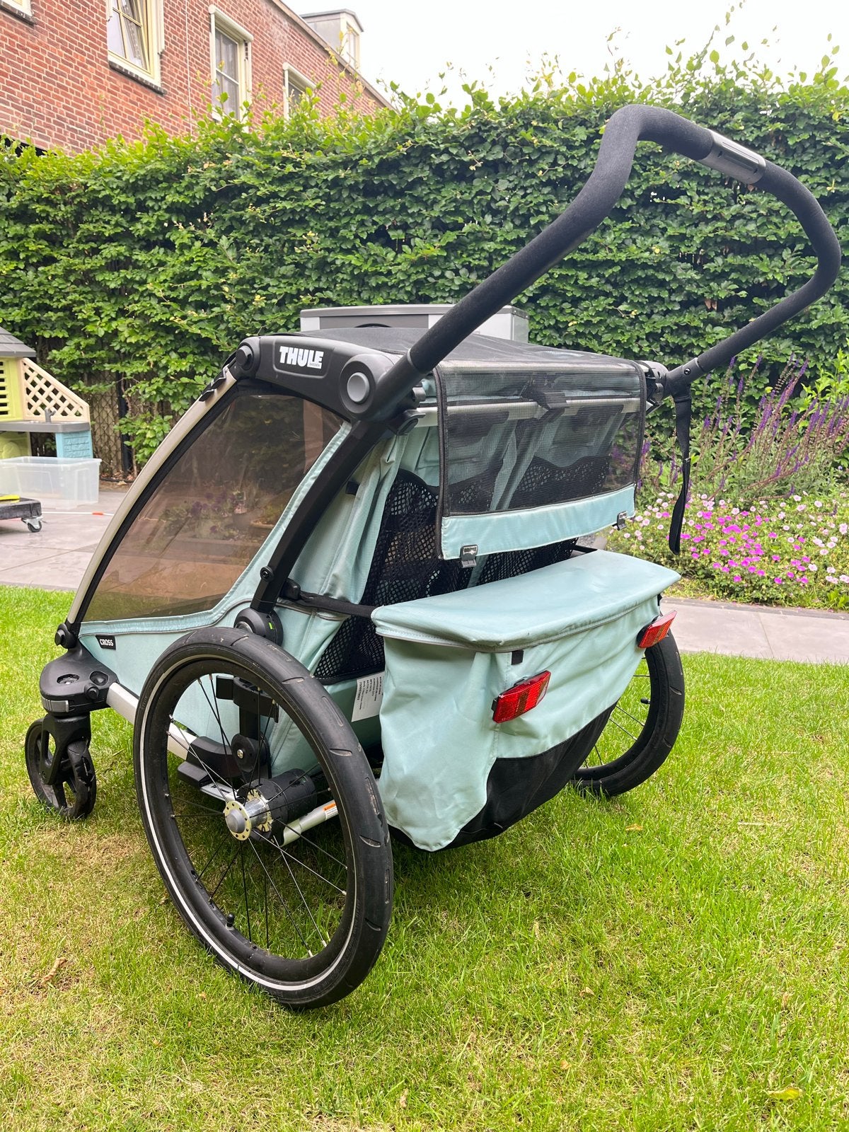 Thule Chariot Cross Double - Uitstekende staat + accessoires, Duowagen, Zo goed als nieuw, Combiwagen, Ophalen