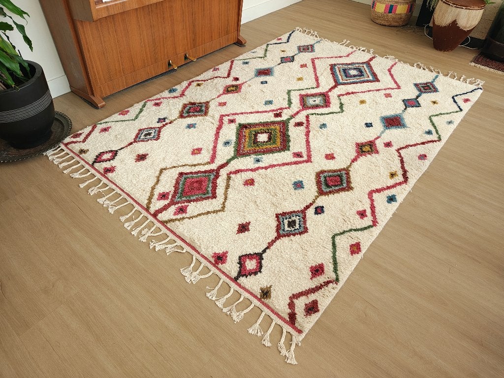 Authentiek berber kleed, 150 tot 200 cm, 200 cm of meer, Ophalen of Verzenden, Zo goed als nieuw
