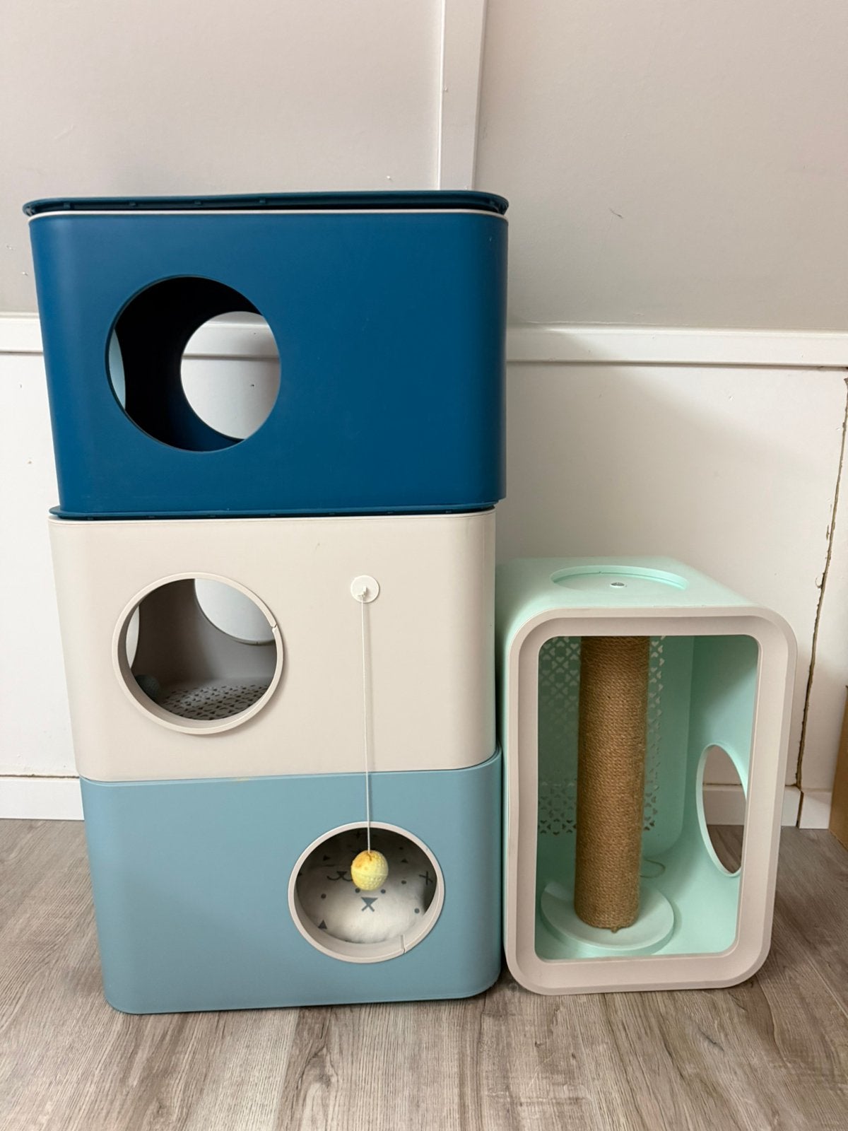 Katten huis met krap paal, Dieren en Toebehoren, Katten-accessoires, Ophalen, Zo goed als nieuw