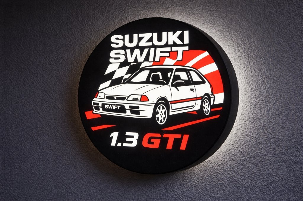 Suzuki Swift 1.3 GTI LED Lightbox – Unieke Wanddecoratie, Verzenden, A, A, A