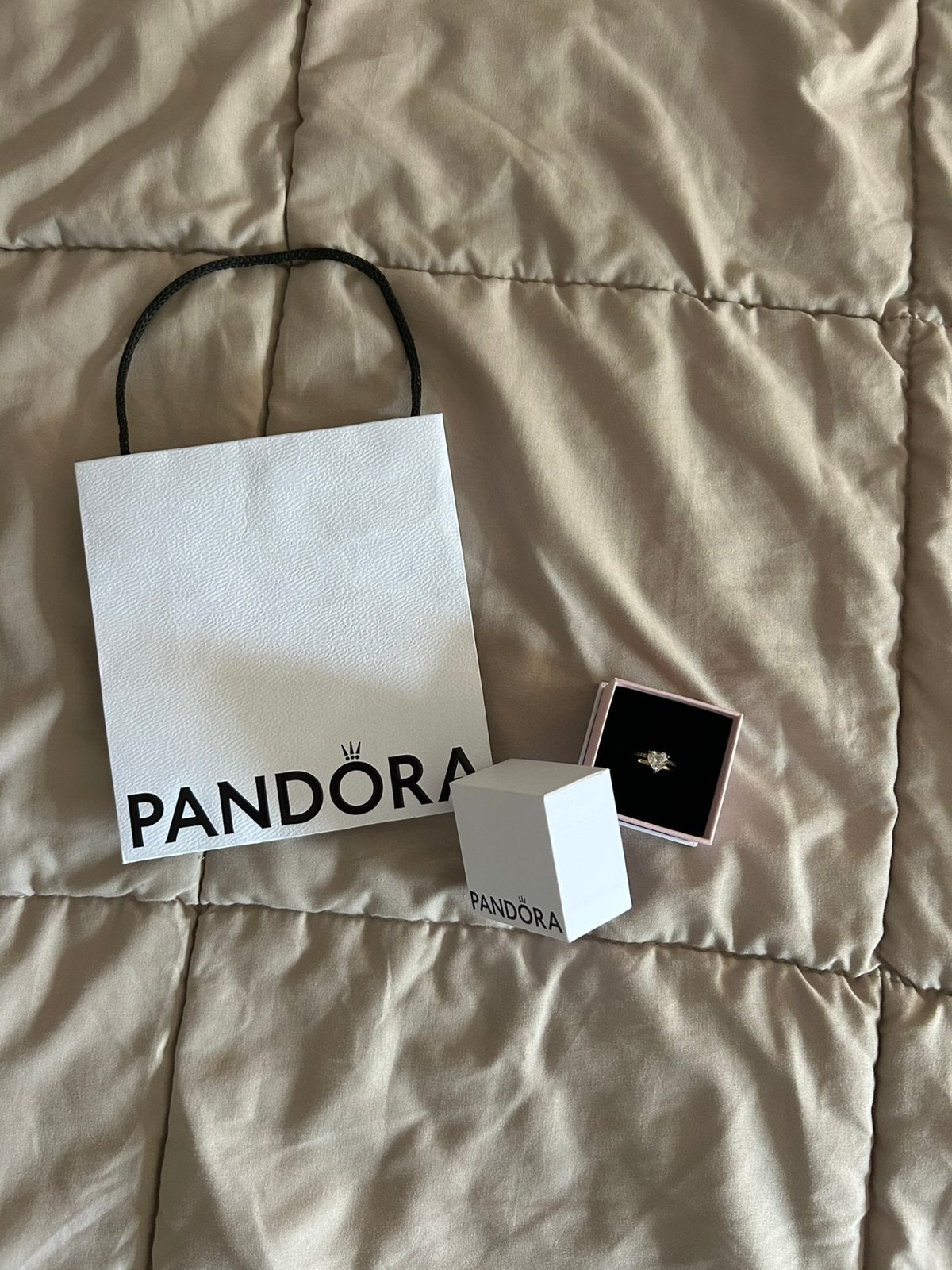 Pandora ring goud, Gebruikt, Ophalen of Verzenden, 17 tot 18, Dame of Heer