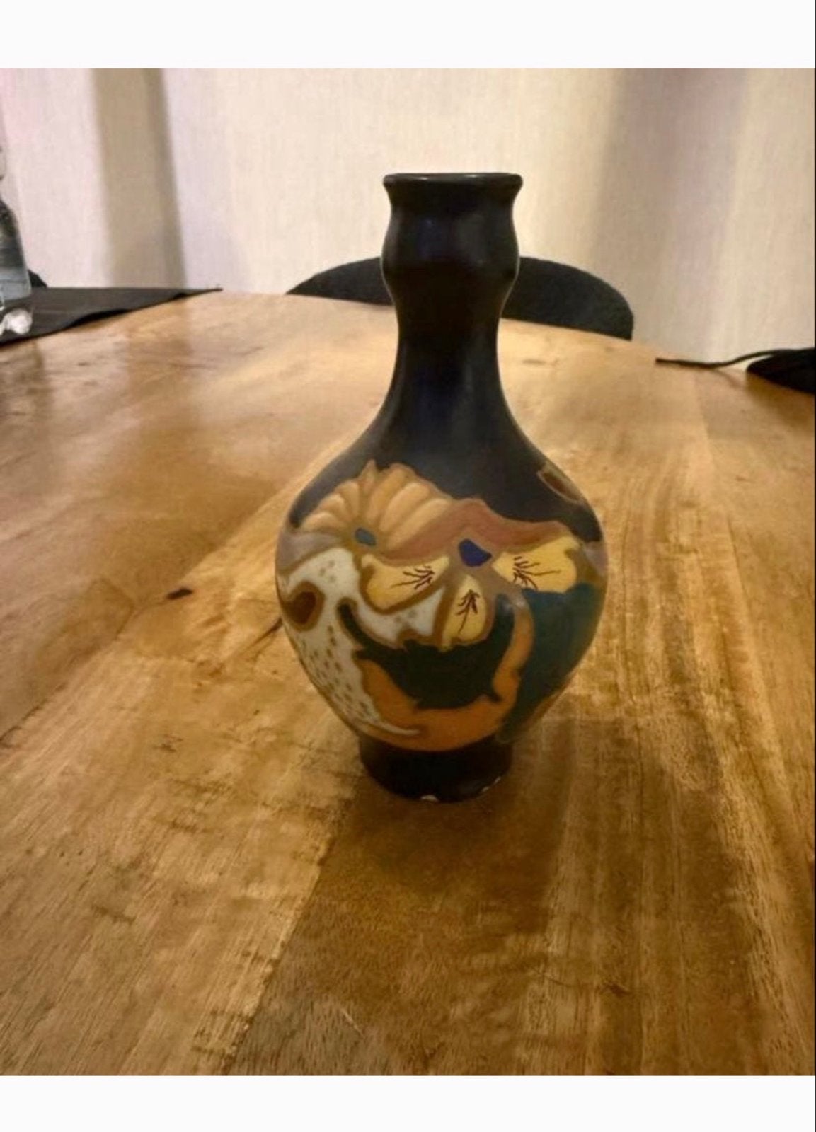 Charmant Eskaf Art Deco Plateel Vaasje - Circa 1920, Antiek en Kunst, Antiek | Vazen, Ophalen