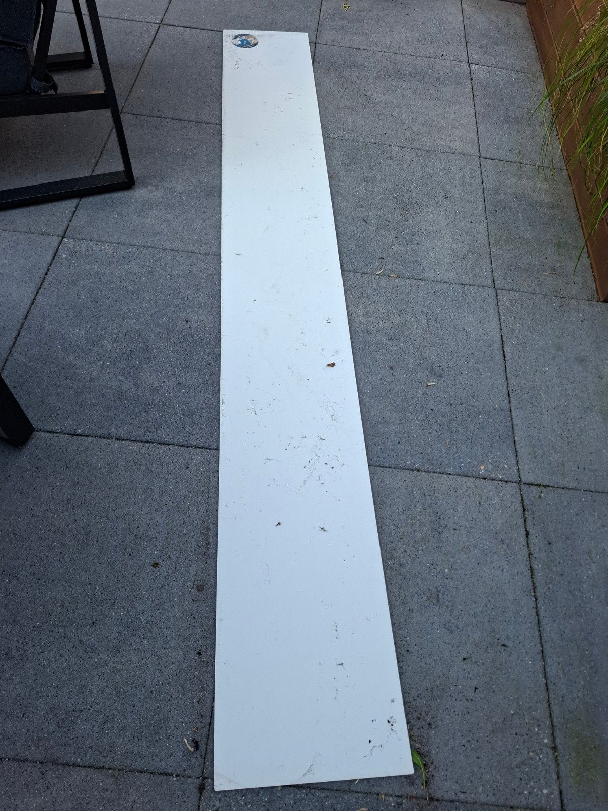 Trespa plaat wit 245 x 33 cm, Ophalen, Nieuw, Minder dan 20 mm