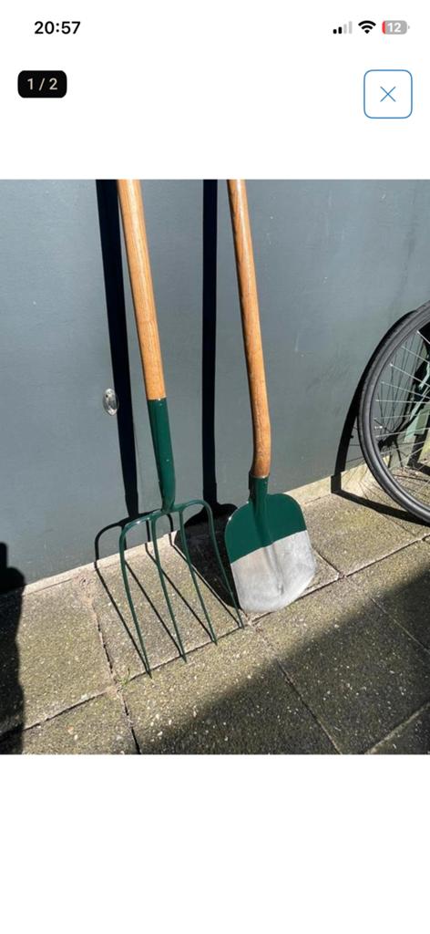 Te koop set tuingereedschap schep / greep, Tuin en Terras, Hand-tuingereedschap, Ophalen, Gebruikt