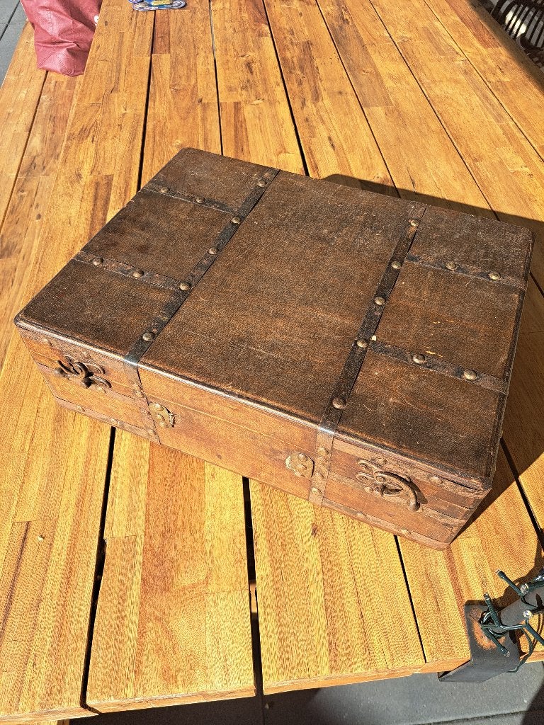 Stoere Vintage Houten Opbergkist, Ophalen, Overige materialen, Minder dan 50 cm, Gebruikt