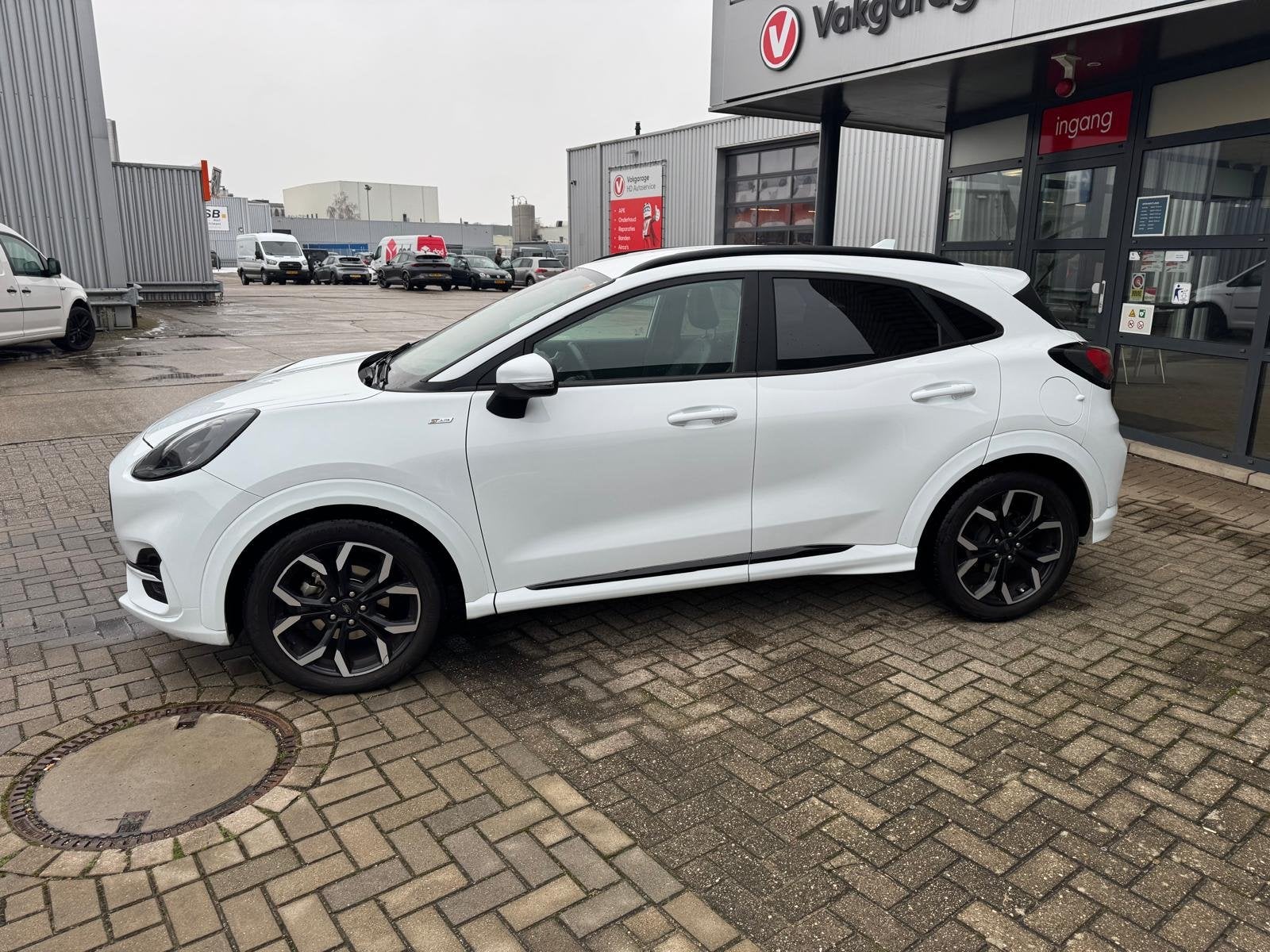 Ford Puma 1.0 EcoBoost Hybrid ST-Line X (bj 2020), Auto's, Voorwielaandrijving, Euro 6, Leder en Stof, Wit