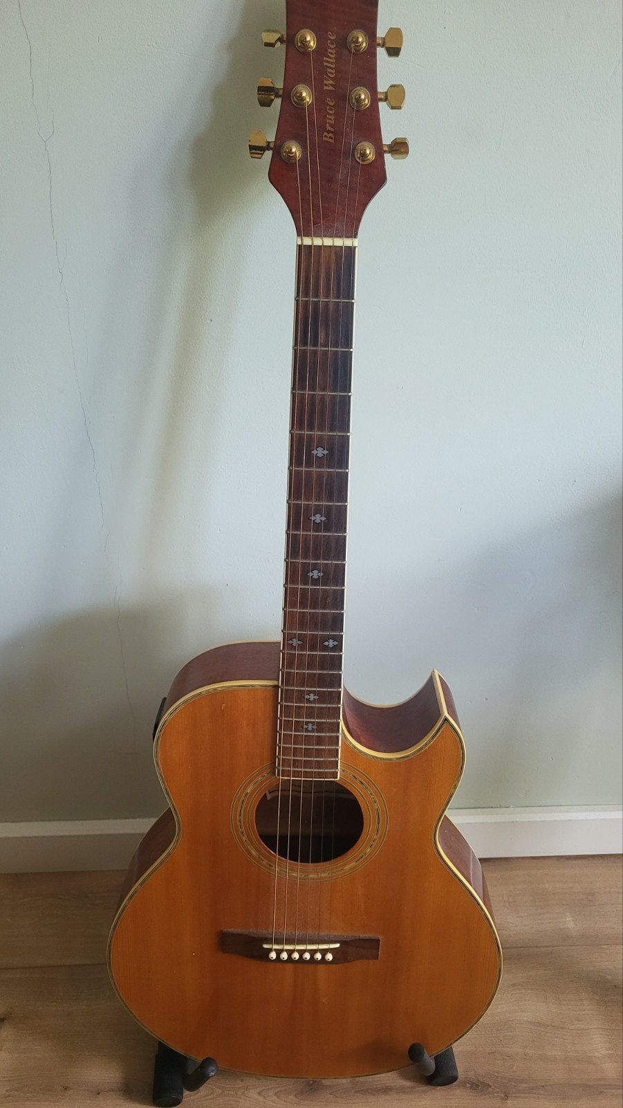 Bruce Wallace semi-akoestische western gitaar, Ophalen of Verzenden, Gebruikt, Western- of Steelstringgitaar, Met (piezo-)element