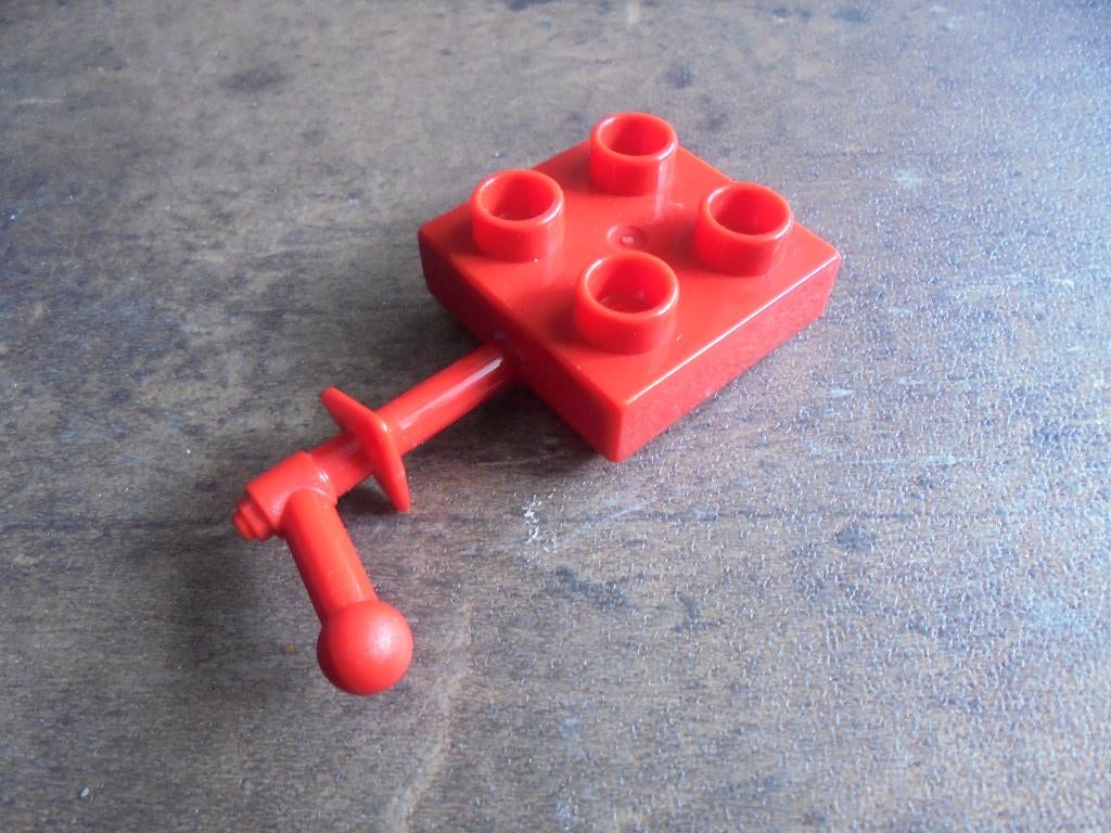 Lego Duplo Plate 2x2 with Handle (zie foto's), Ophalen of Verzenden, Gebruikt, Losse stenen, Duplo