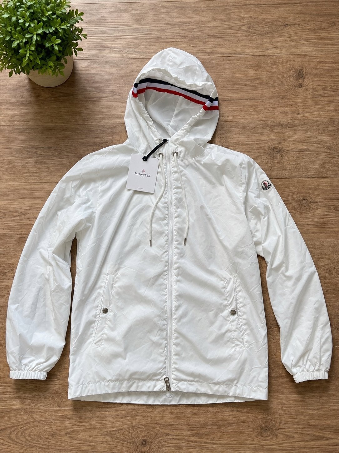 Moncler Grimpeurs windbreaker wit maat 3 (L) + NFC, Kleding | Heren, Jassen | Zomer, Ophalen of Verzenden, Nieuw, Maat 52/54 (L)