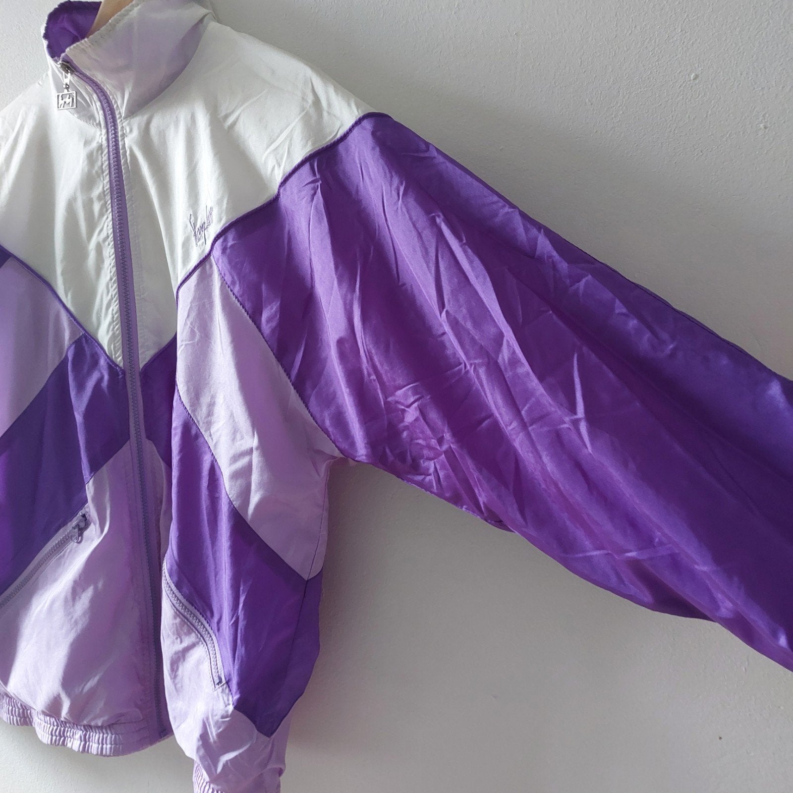 Vintage 80s/90s Fong Leng oversized sportswear jacket S/M, Fong Leng, Ophalen of Verzenden, Gedragen