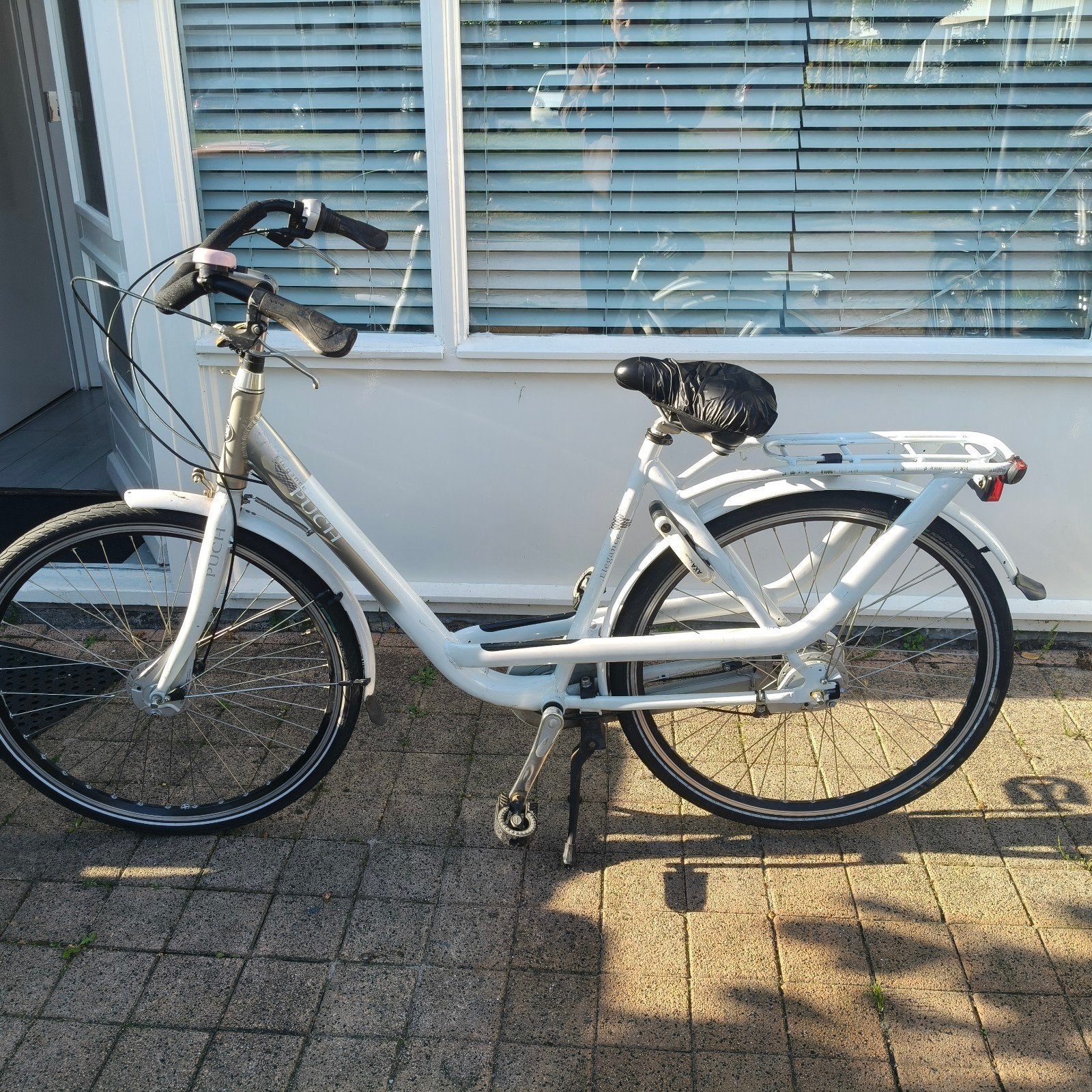 Puch damesfiets met lage instap, wit, Overige merken, Ophalen of Verzenden, 50 tot 53 cm, Schijfrem