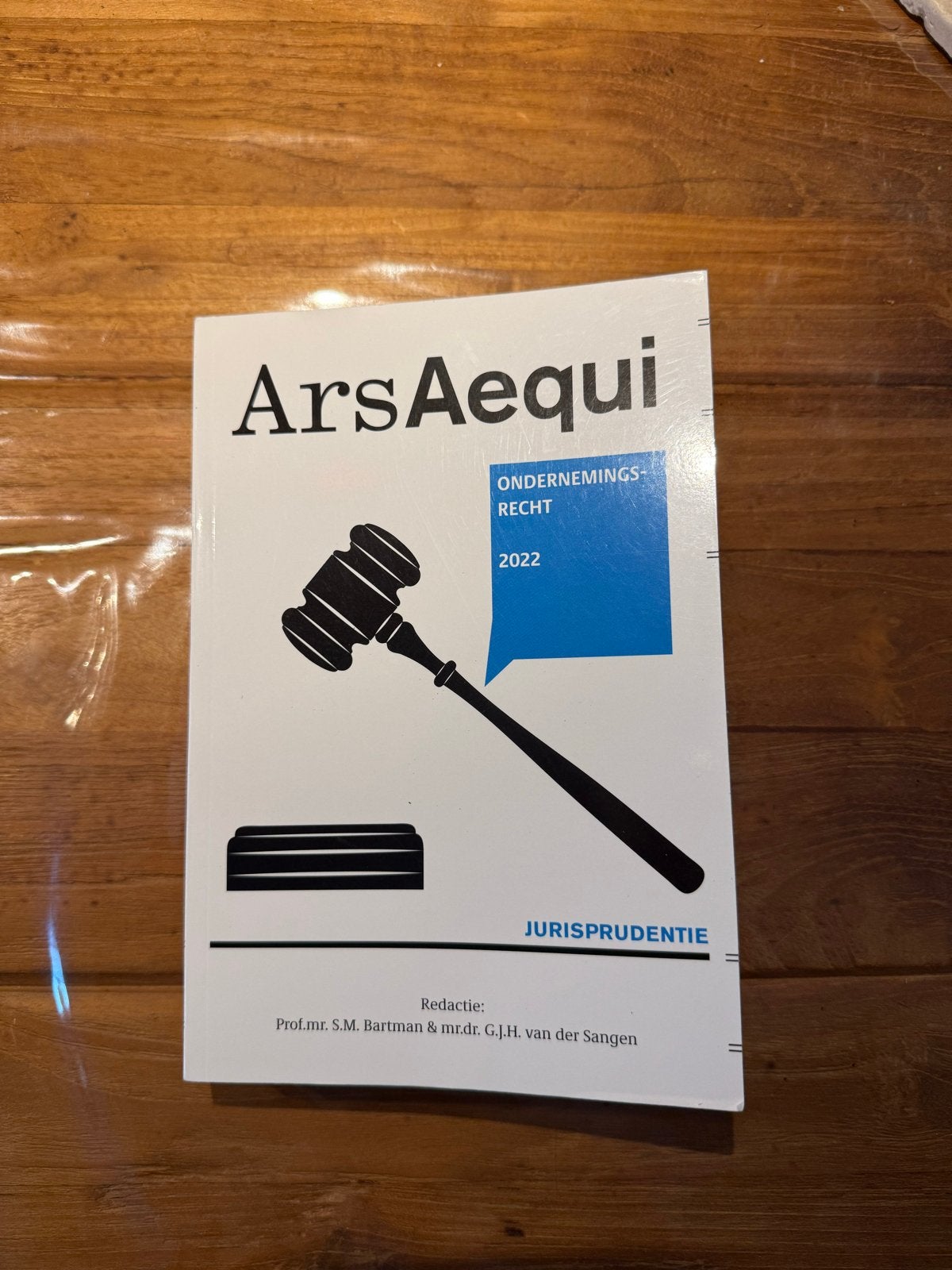 Ars Aequi Ondernemingsrecht 2022 Jurisprudentiebundel, Ophalen of Verzenden, Gamma, Zo goed als nieuw, WO