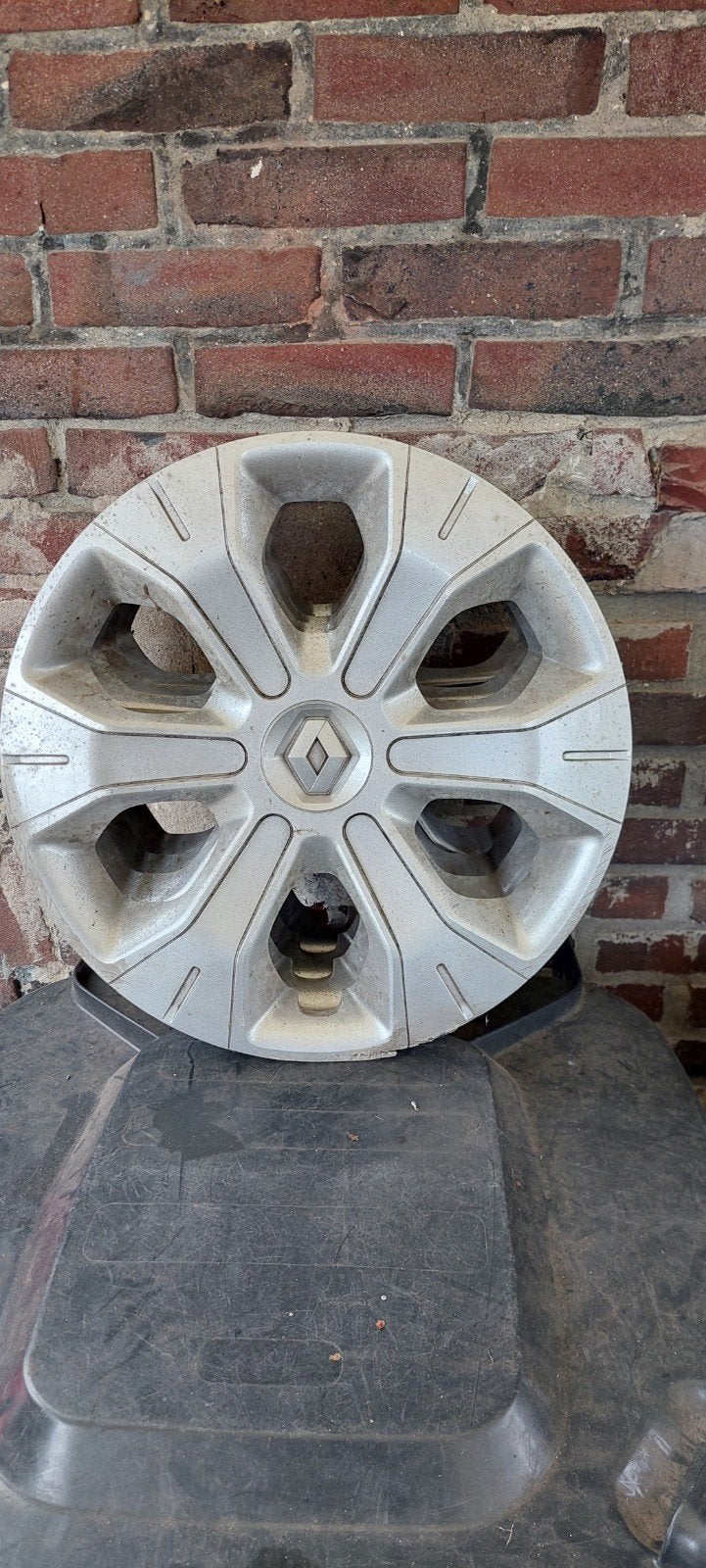 4 originele Renault wieldoppen. 15 inch., Ophalen, Gebruikt