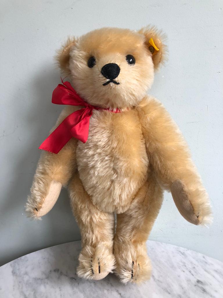 Nieuw Steiff teddy beer, replica uit 1909, mohair, 35 cm., Ophalen of Verzenden, Zo goed als nieuw, Stoffen beer, Steiff