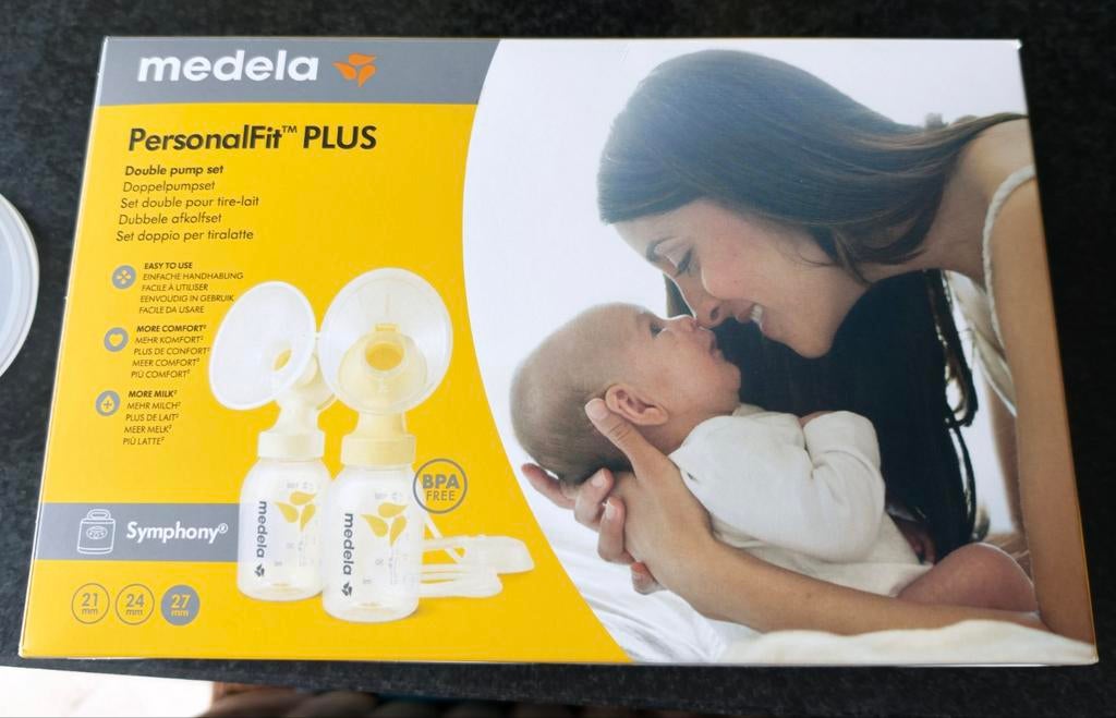 Medela Personal fit plus 27 mm + Medela opvangbakjes, Ophalen, Zo goed als nieuw, Borstkolf
