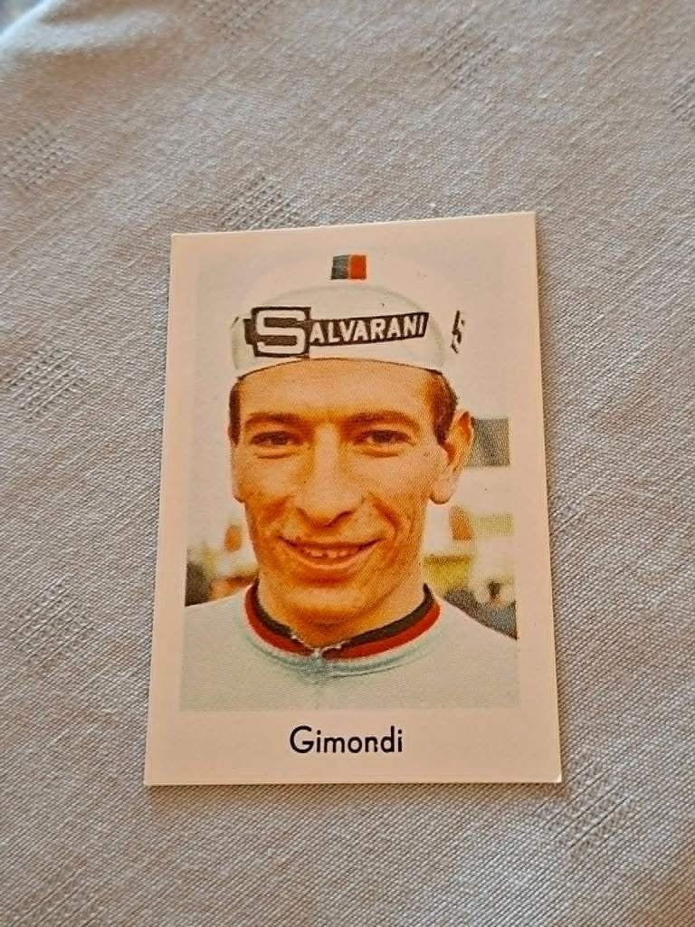 Prentje/Chromo : Felice Gimondi / Salvarani, Verzenden, Zo goed als nieuw, Overige sporten, Poster, Plaatje of Sticker