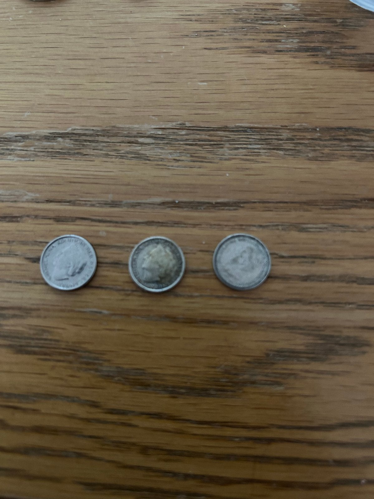 1/10 G Curacao 1948 - 2x 10 cent 1948 en 1914, Setje, Zilver, Ophalen of Verzenden, 10 cent